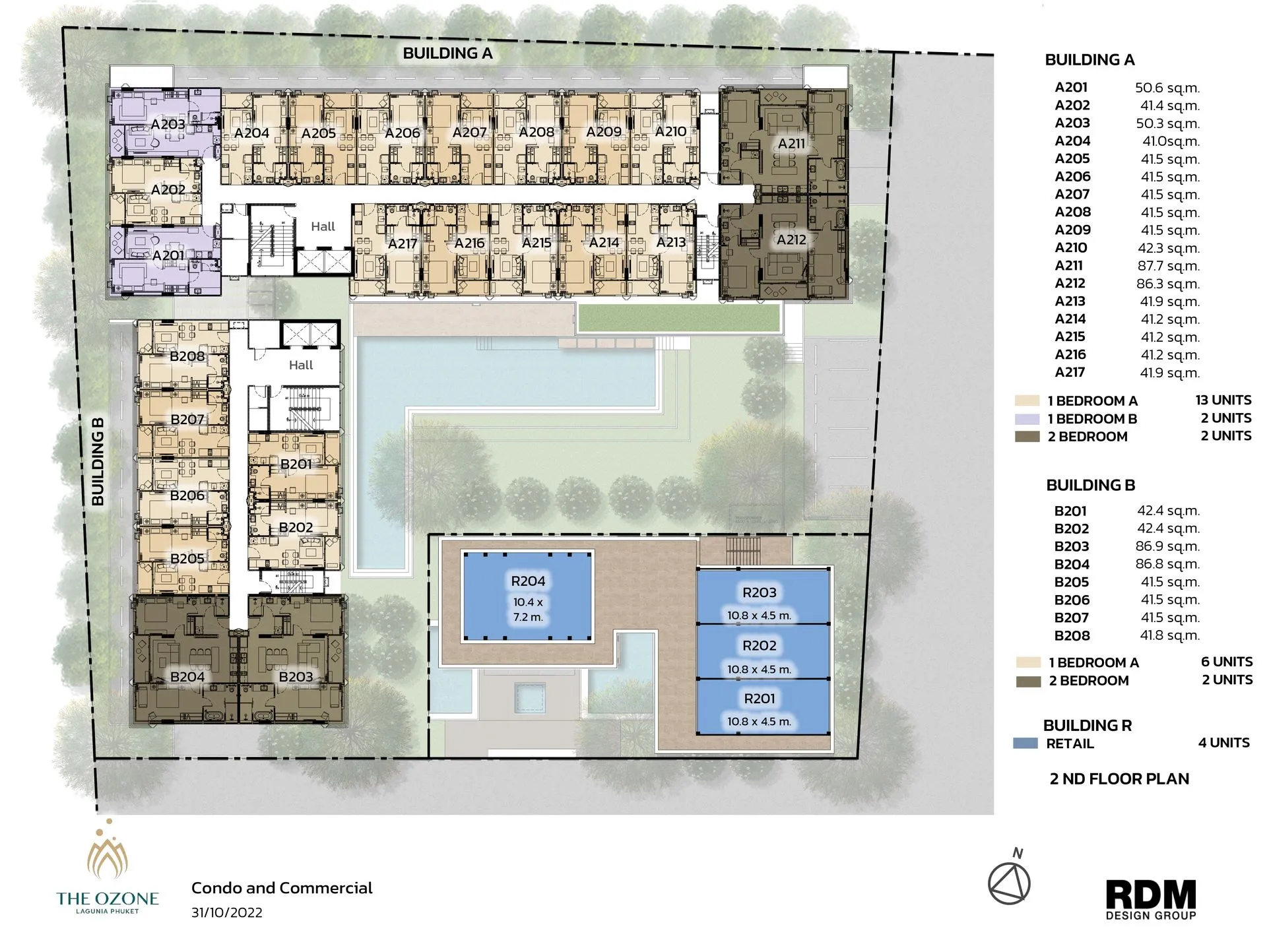 2-bedroom condo, 79 sqm