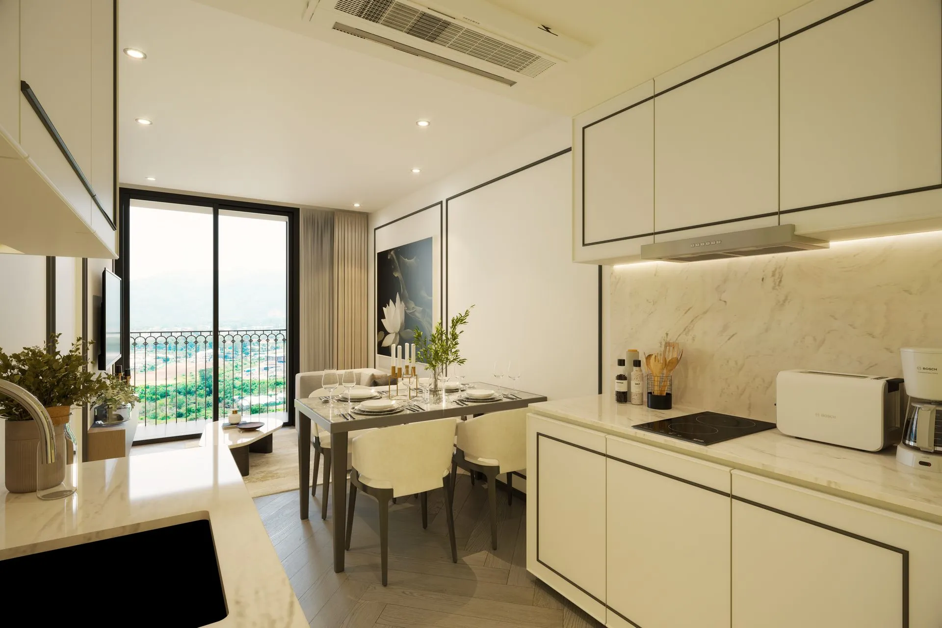 2-bedroom condo, 64 sqm