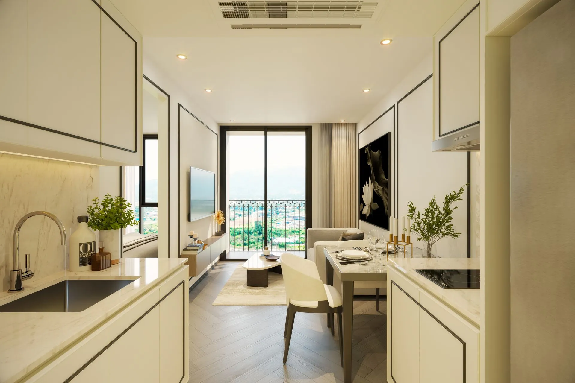 2-bedroom condo, 64 sqm