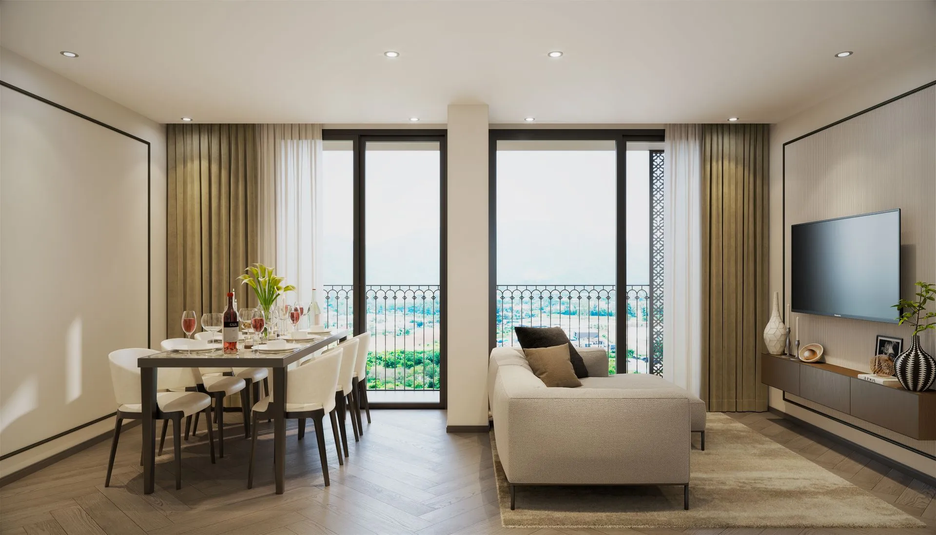 2-bedroom condo, 64 sqm