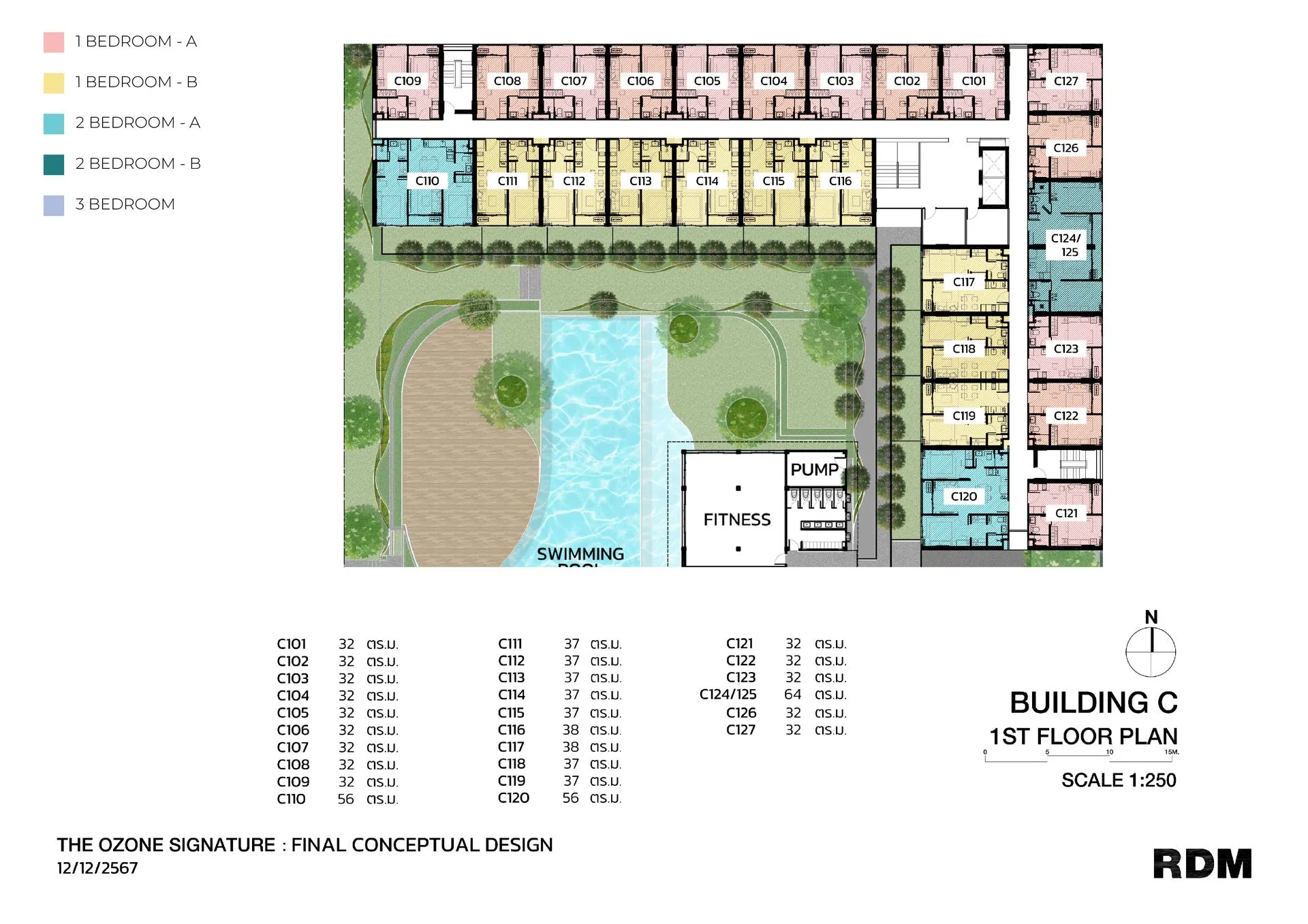 3-bedroom condo, 111 sqm