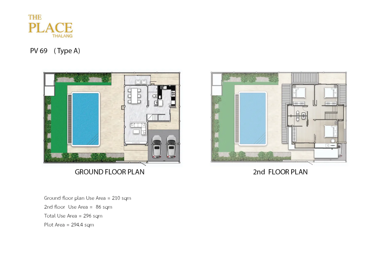 3-bedroom villa, 294 sqm