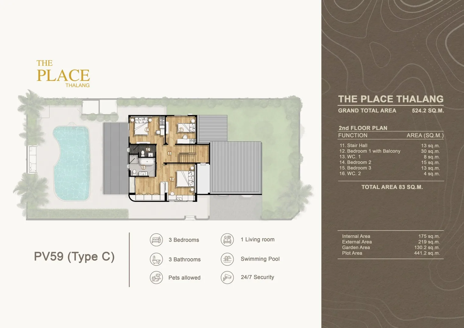 3-bedroom villa, 294 sqm