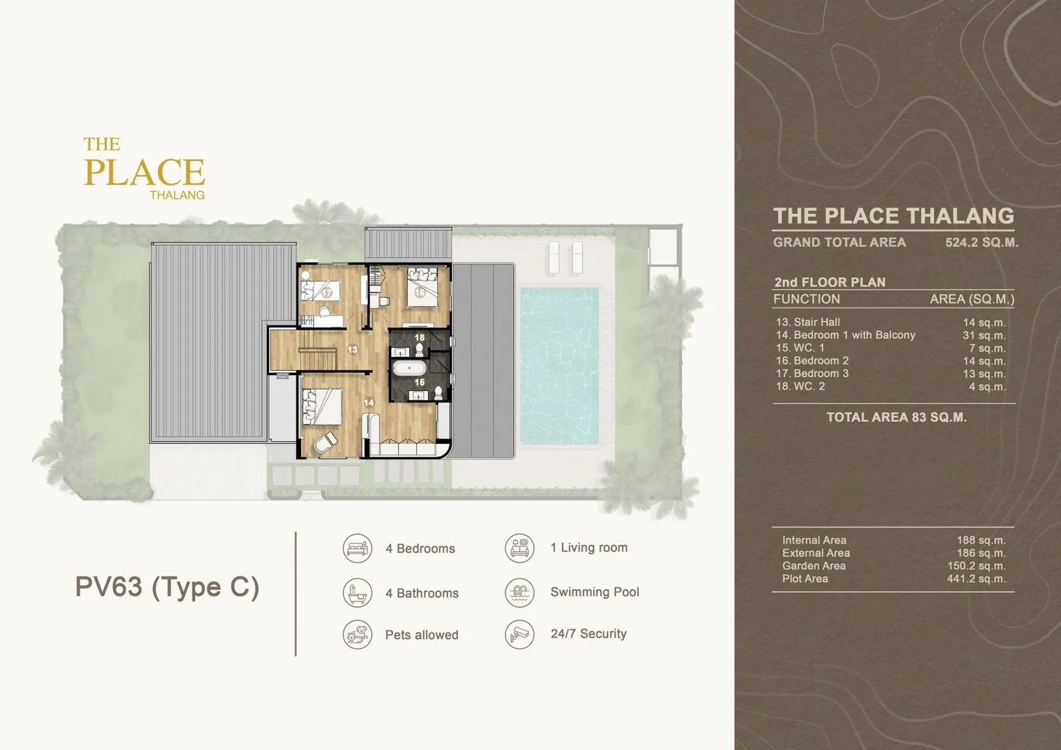 4-bedroom villa, 441 sqm