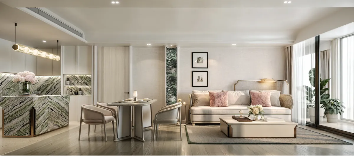 2-bedroom condo, 100 sqm