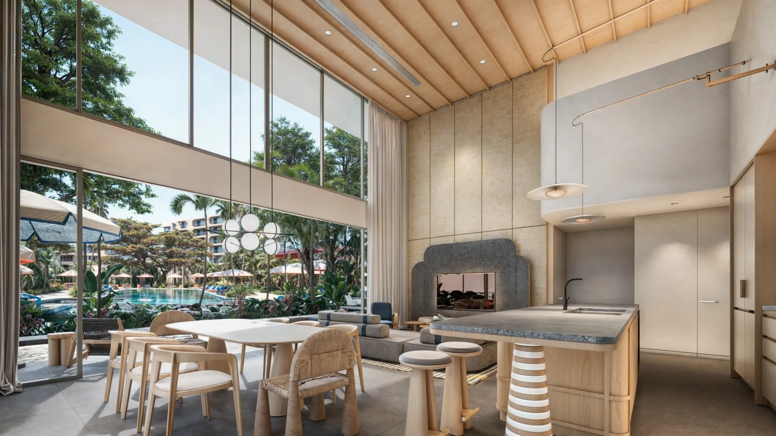 2-bedroom condo, 100 sqm