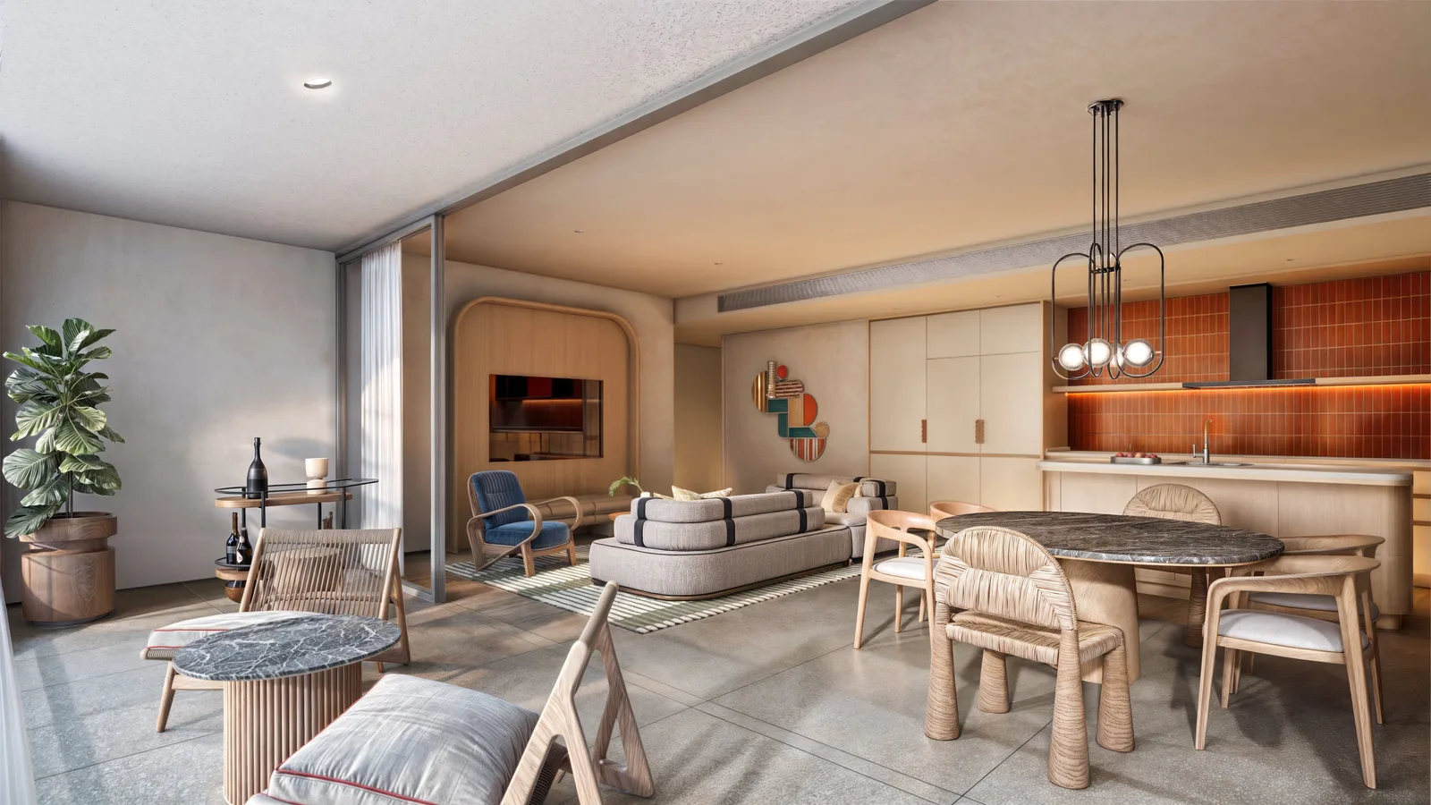 2-bedroom condo, 100 sqm