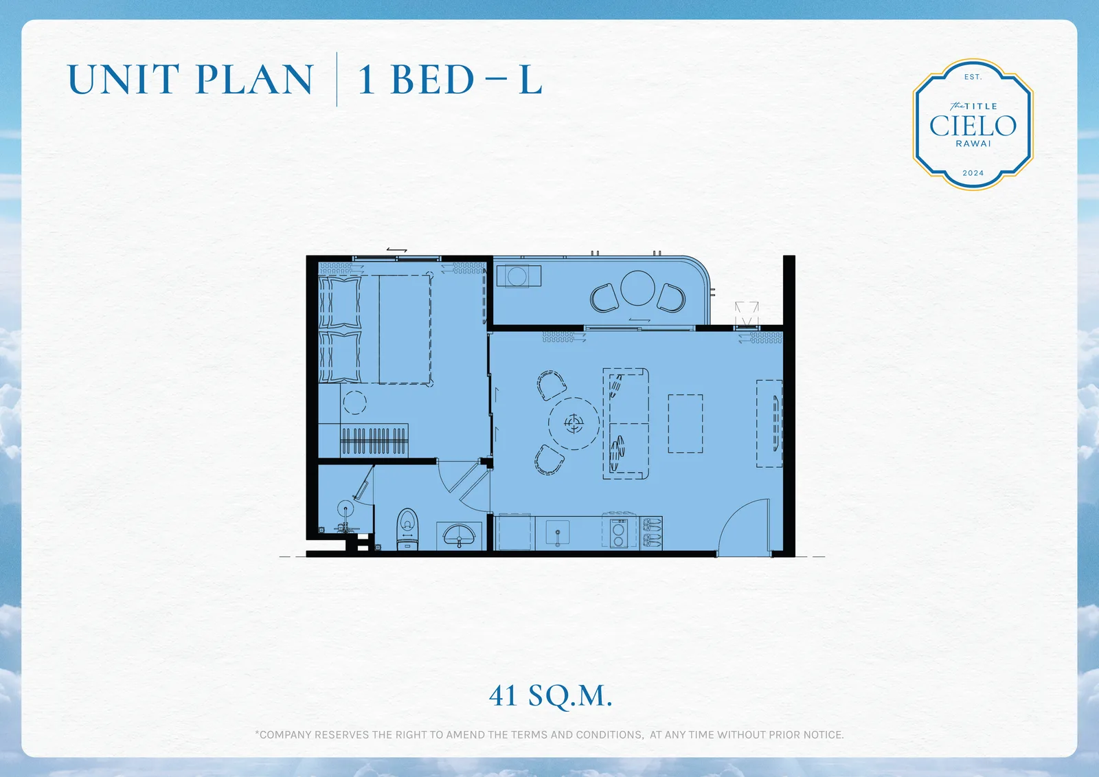 1-bedroom condo, 35 sqm