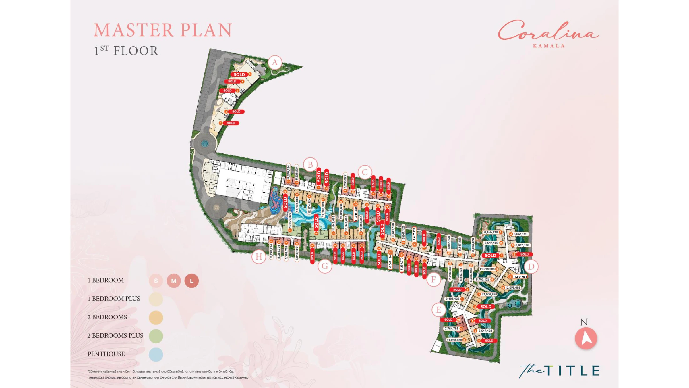 3-bedroom condo, 128 sqm