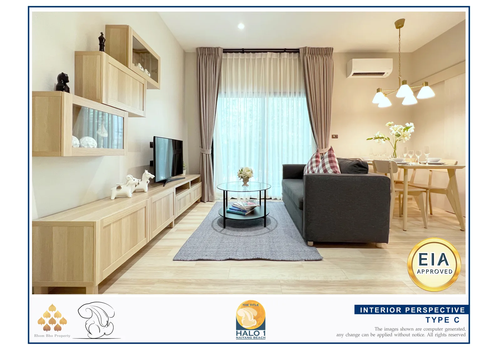 1-bedroom condo, 36 sqm