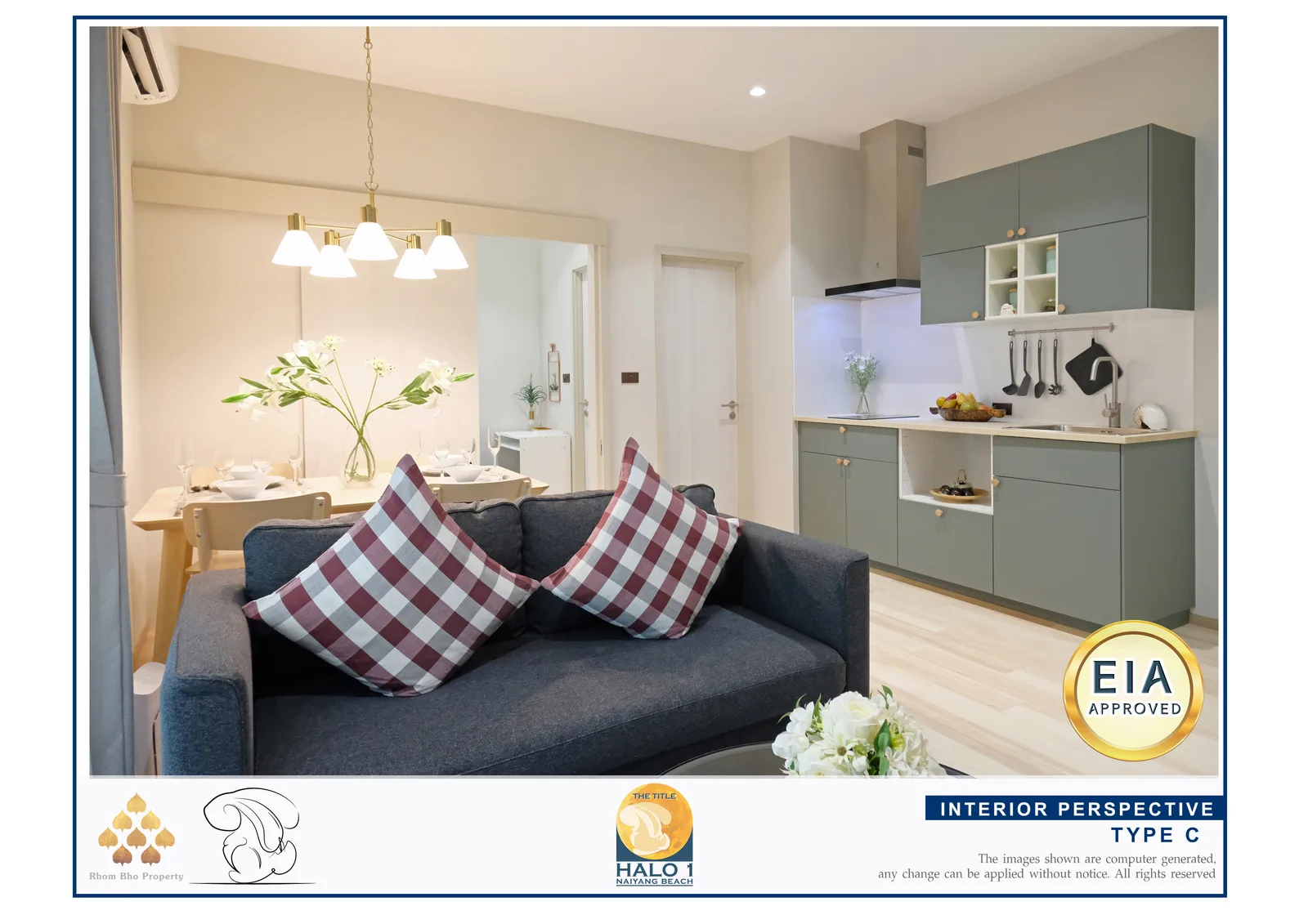 2-bedroom condo, 58 sqm