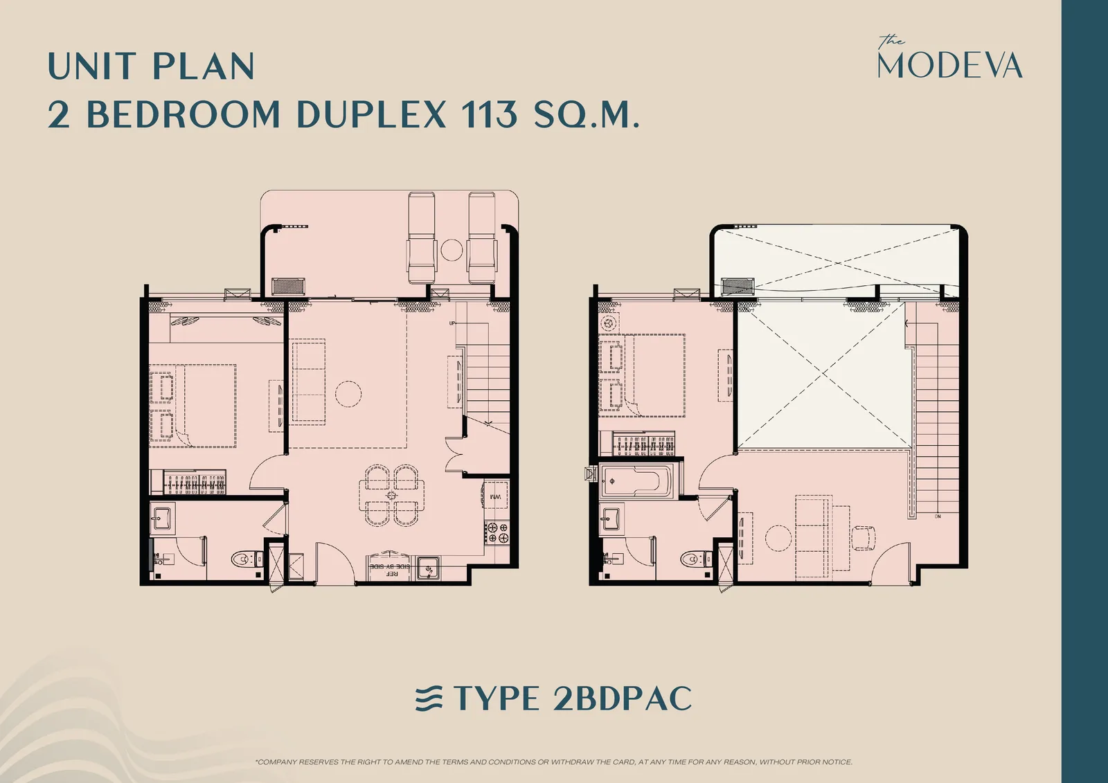 2-bedroom condo, 113 sqm