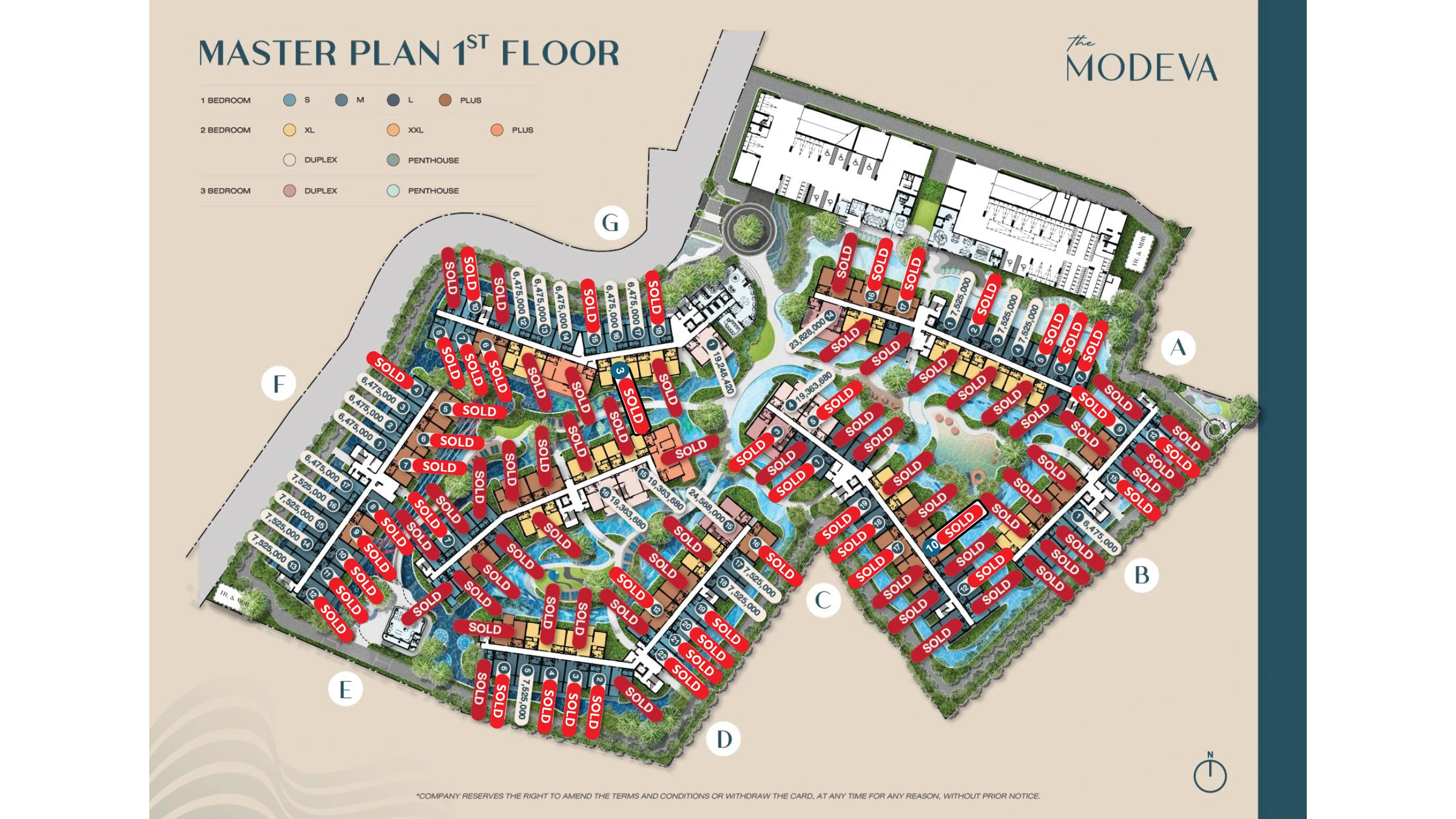 3-bedroom condo, 146 sqm