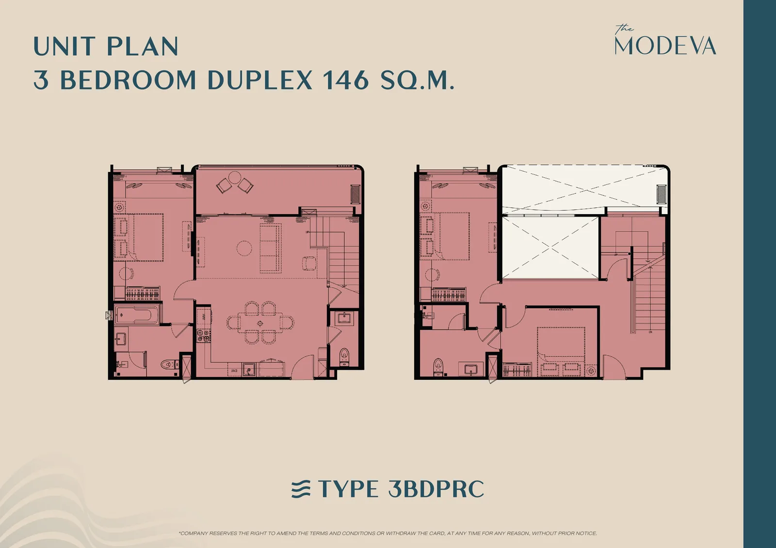 3-bedroom condo, 146 sqm