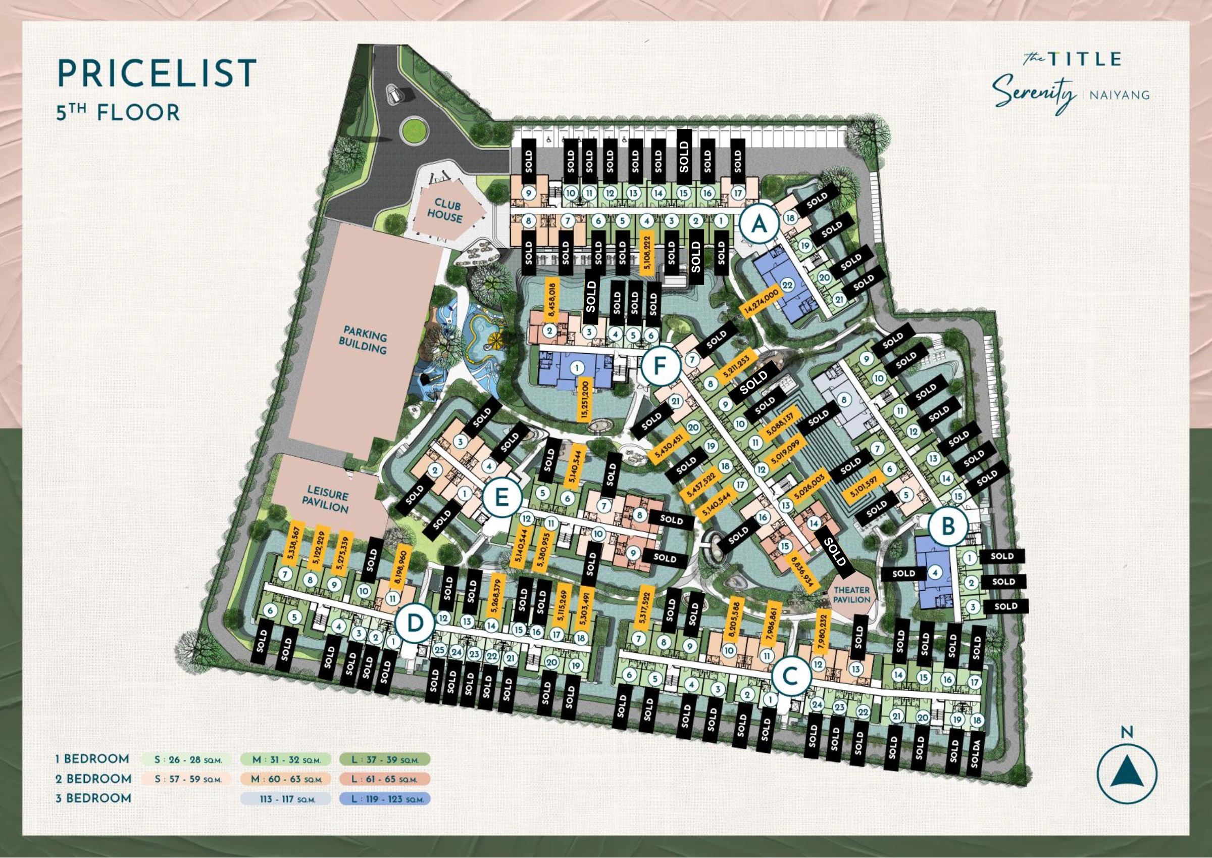 1-bedroom condo, 31 sqm