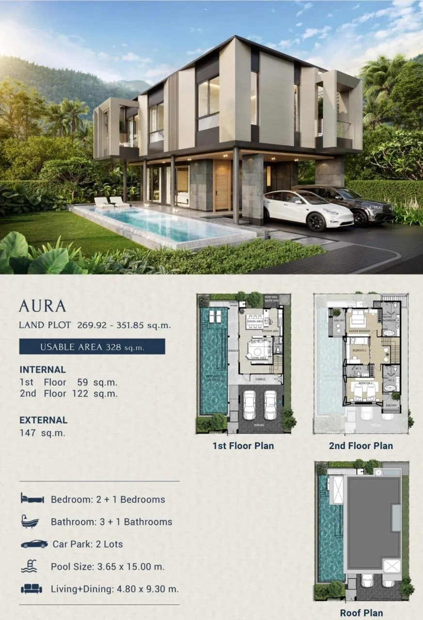 3-bedroom villa, 295 sqm