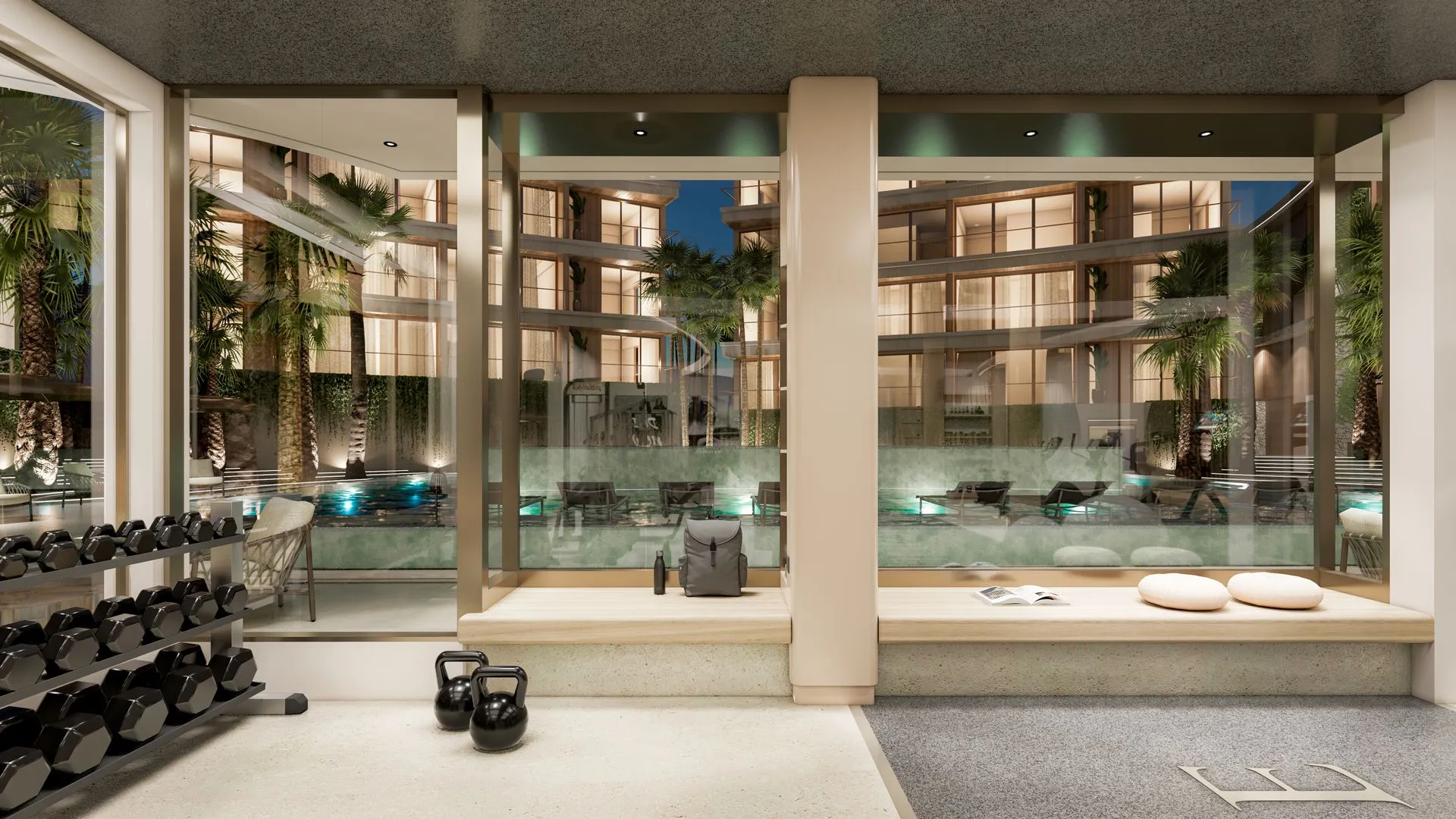 2-bedroom condo, 55 sqm