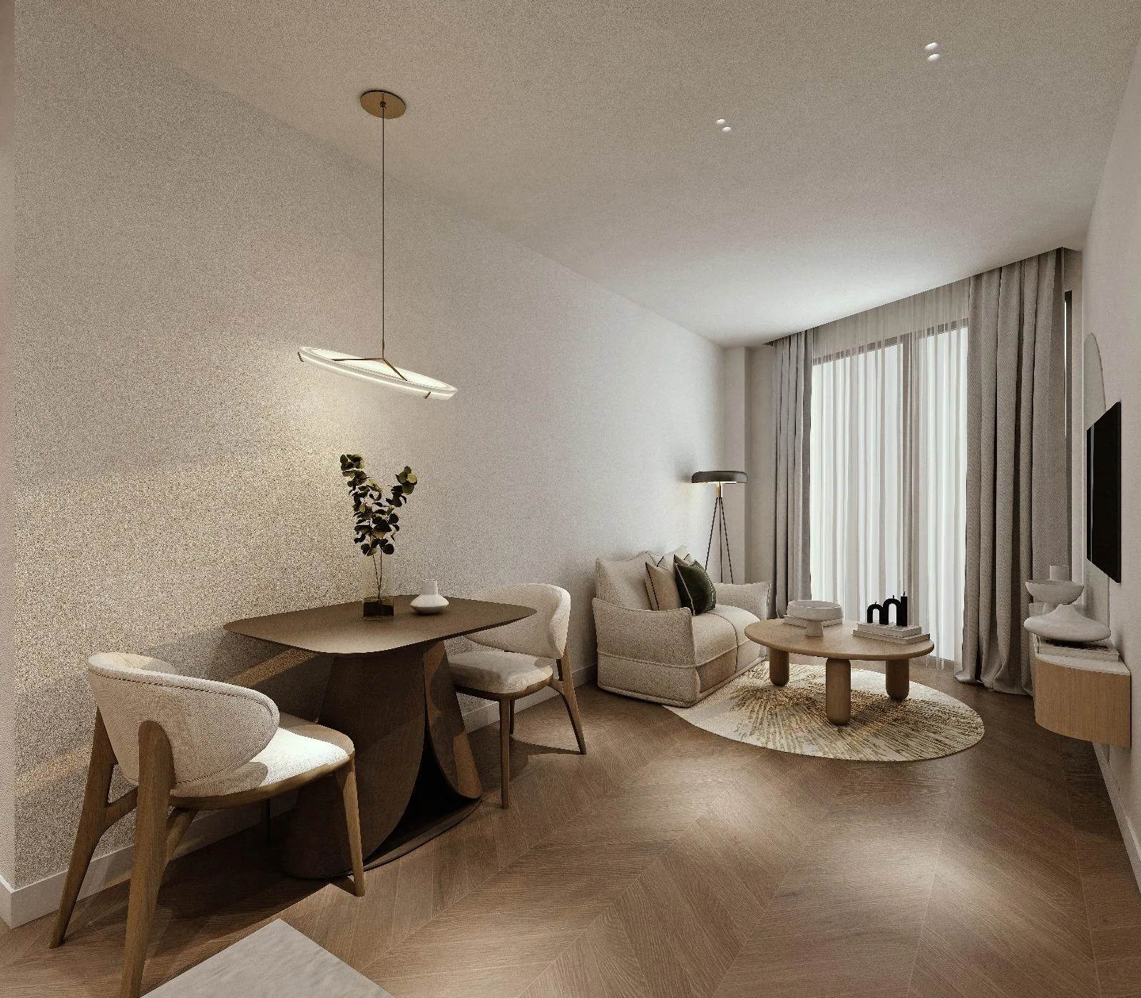 2-bedroom condo, 59 sqm