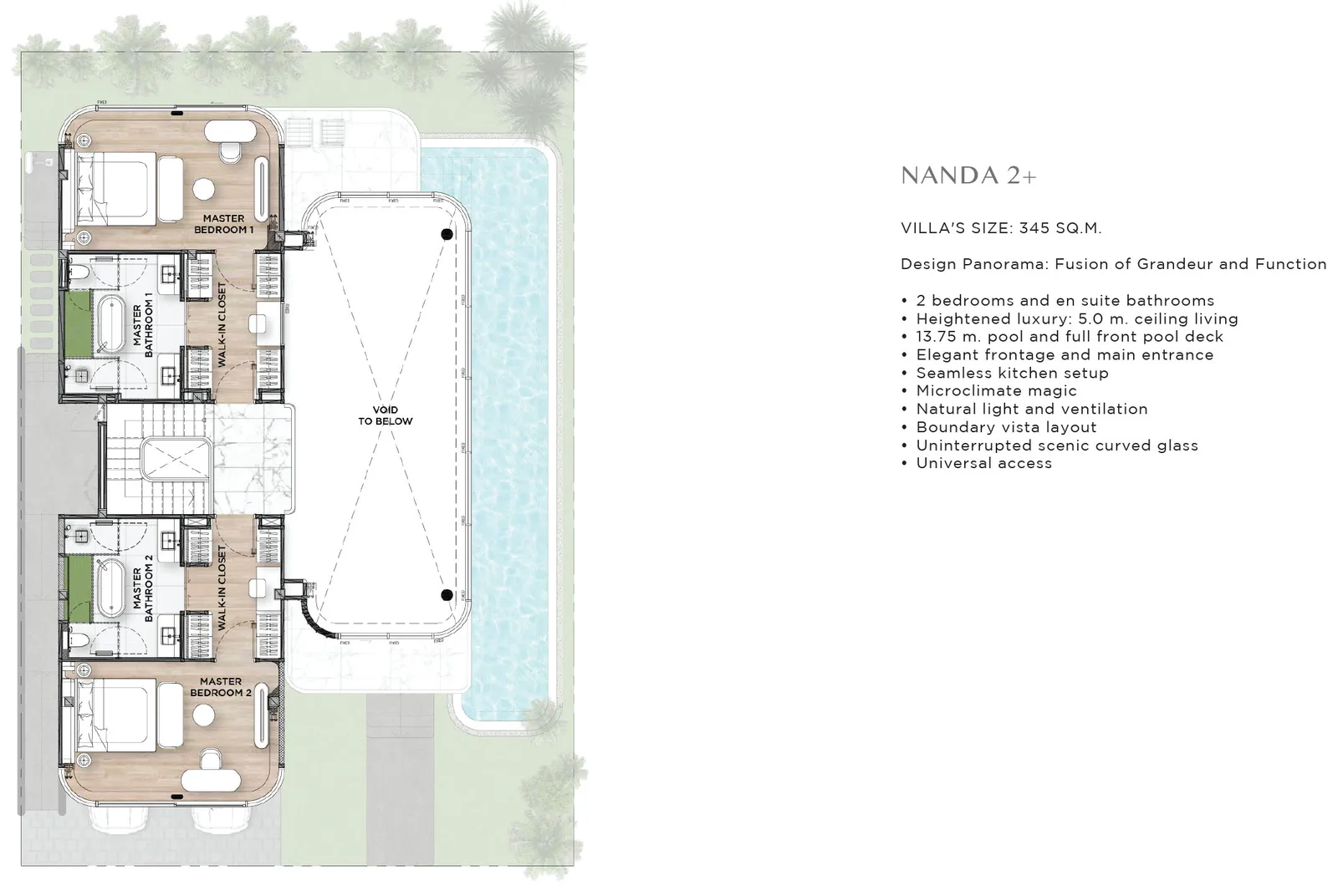 2-bedroom villa, 325 sqm