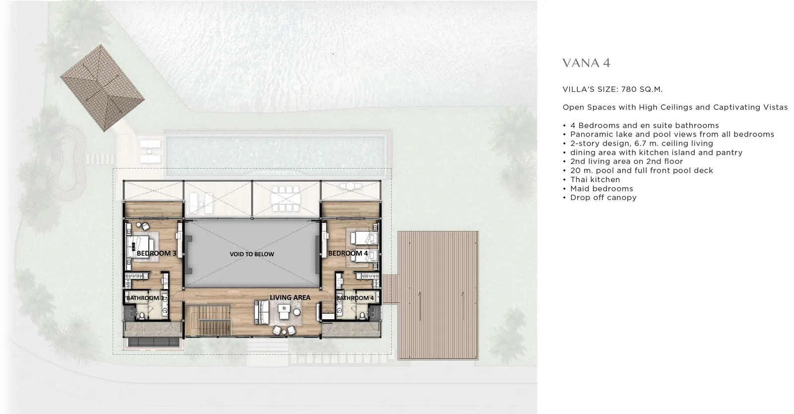 4-bedroom villa, 779 sqm
