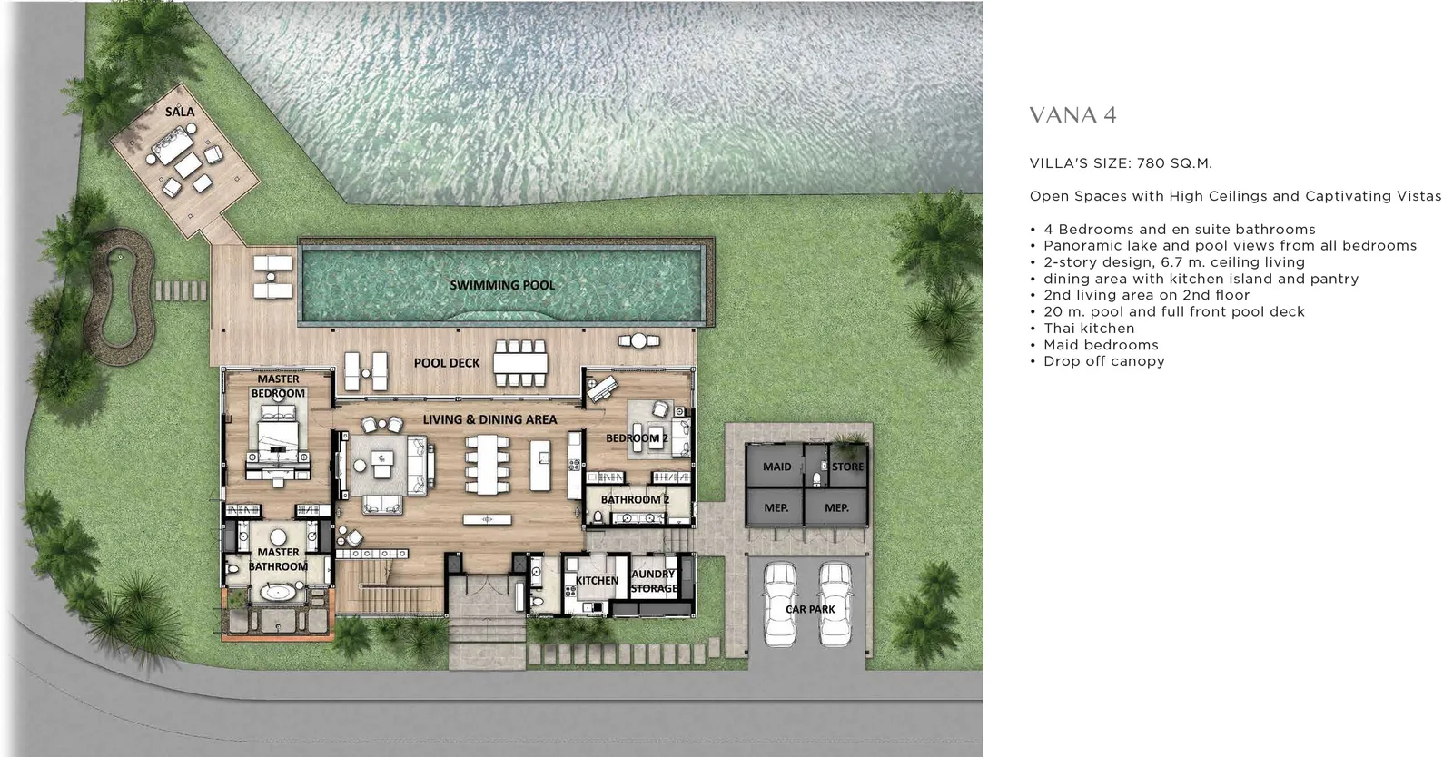 4-bedroom villa, 779 sqm