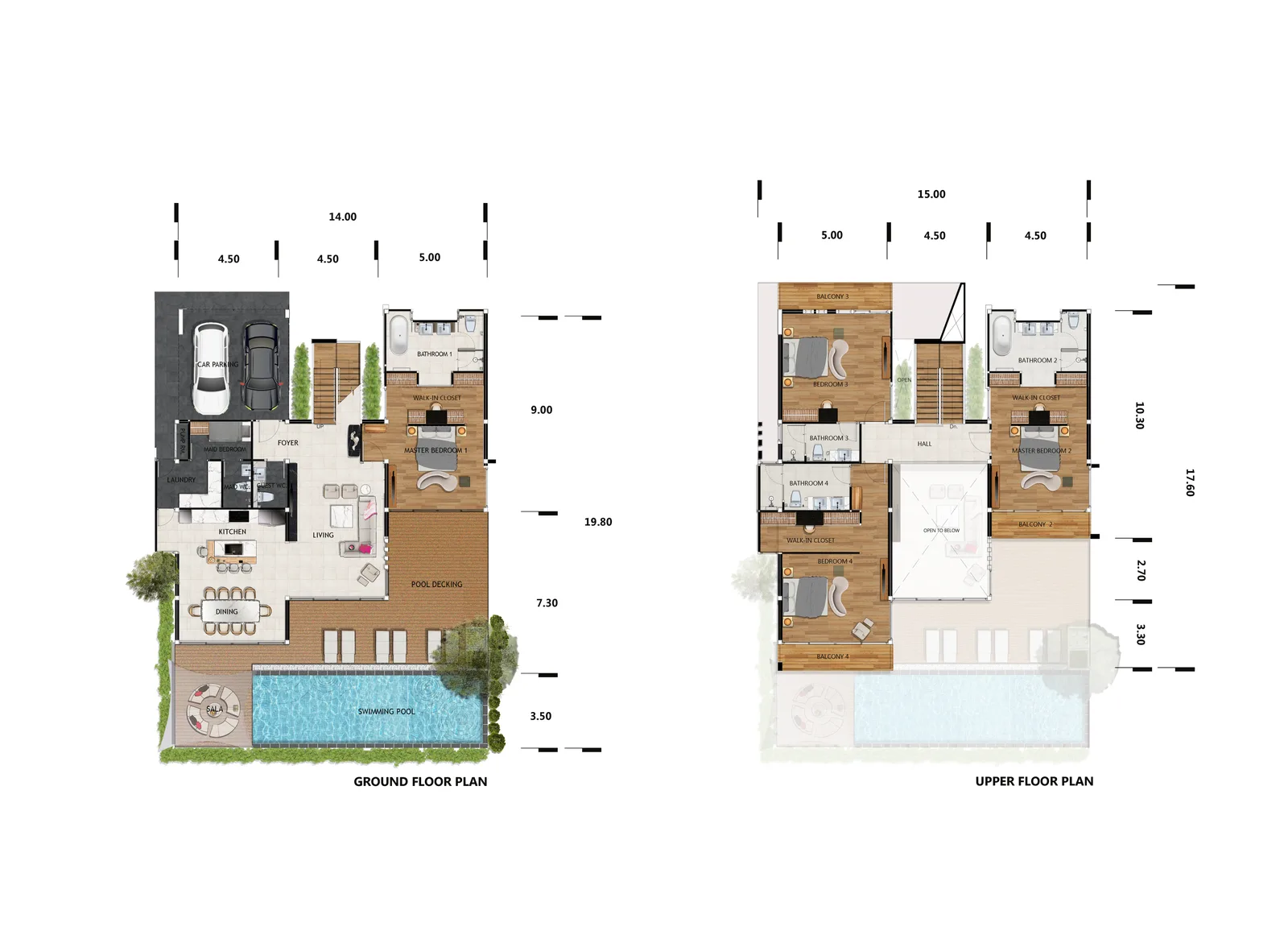 4-bedroom villa, 415 sqm