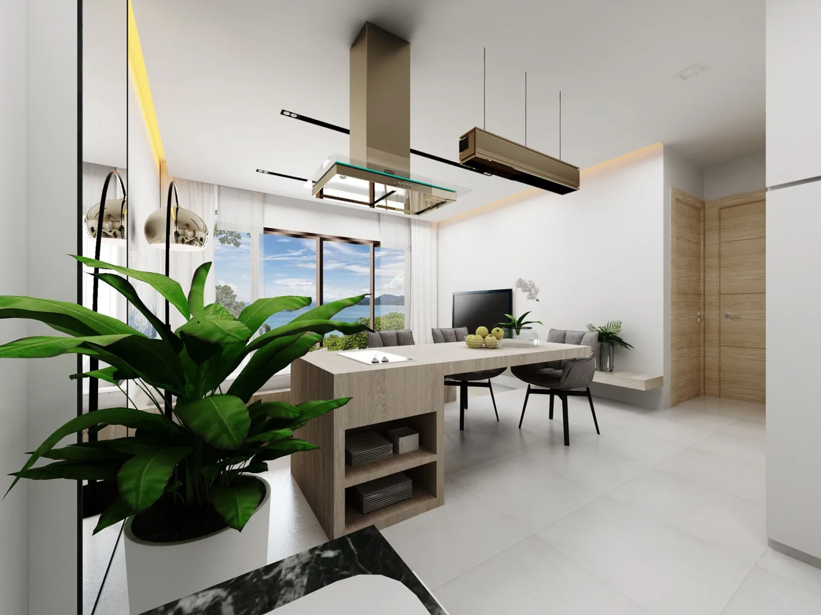1-bedroom condo, 34 sqm