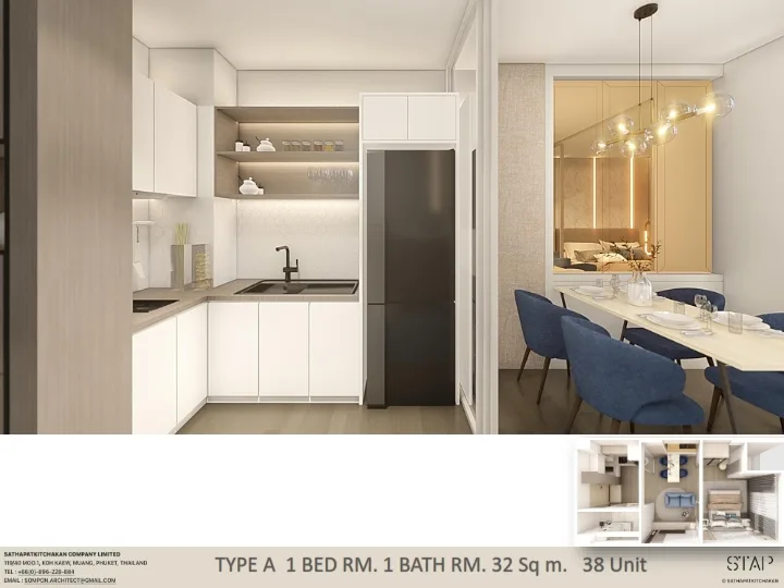 2-bedroom condo, 59 sqm