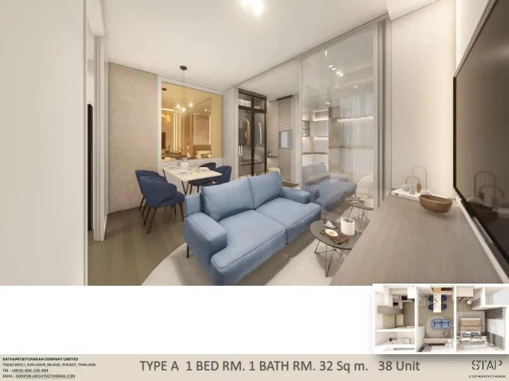 2-bedroom condo, 59 sqm