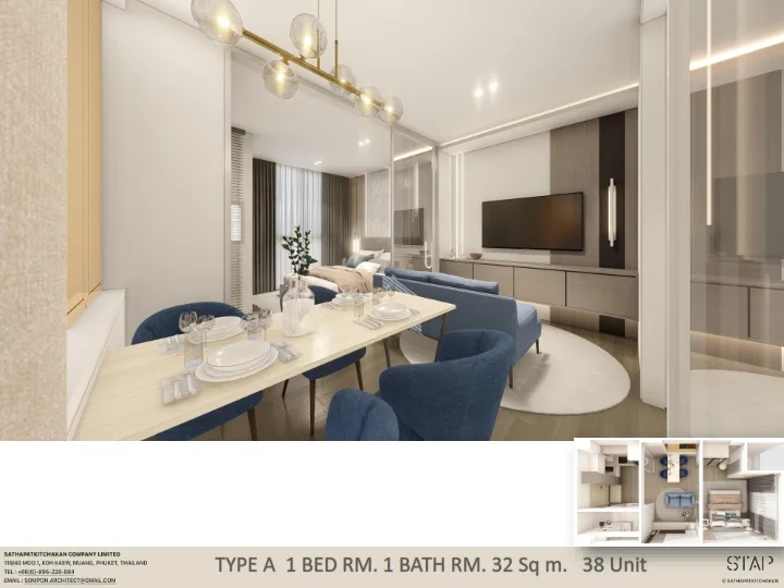 2-bedroom condo, 59 sqm