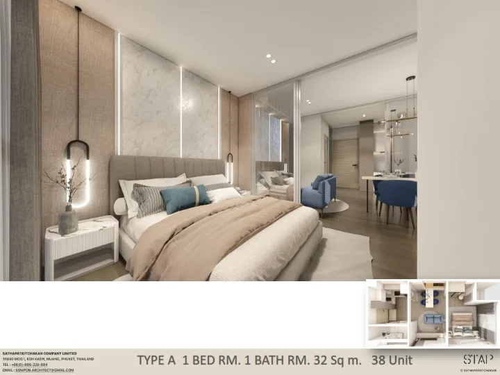 2-bedroom condo, 59 sqm