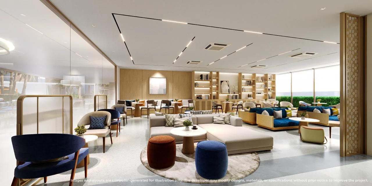 1-bedroom condo, 34 sqm