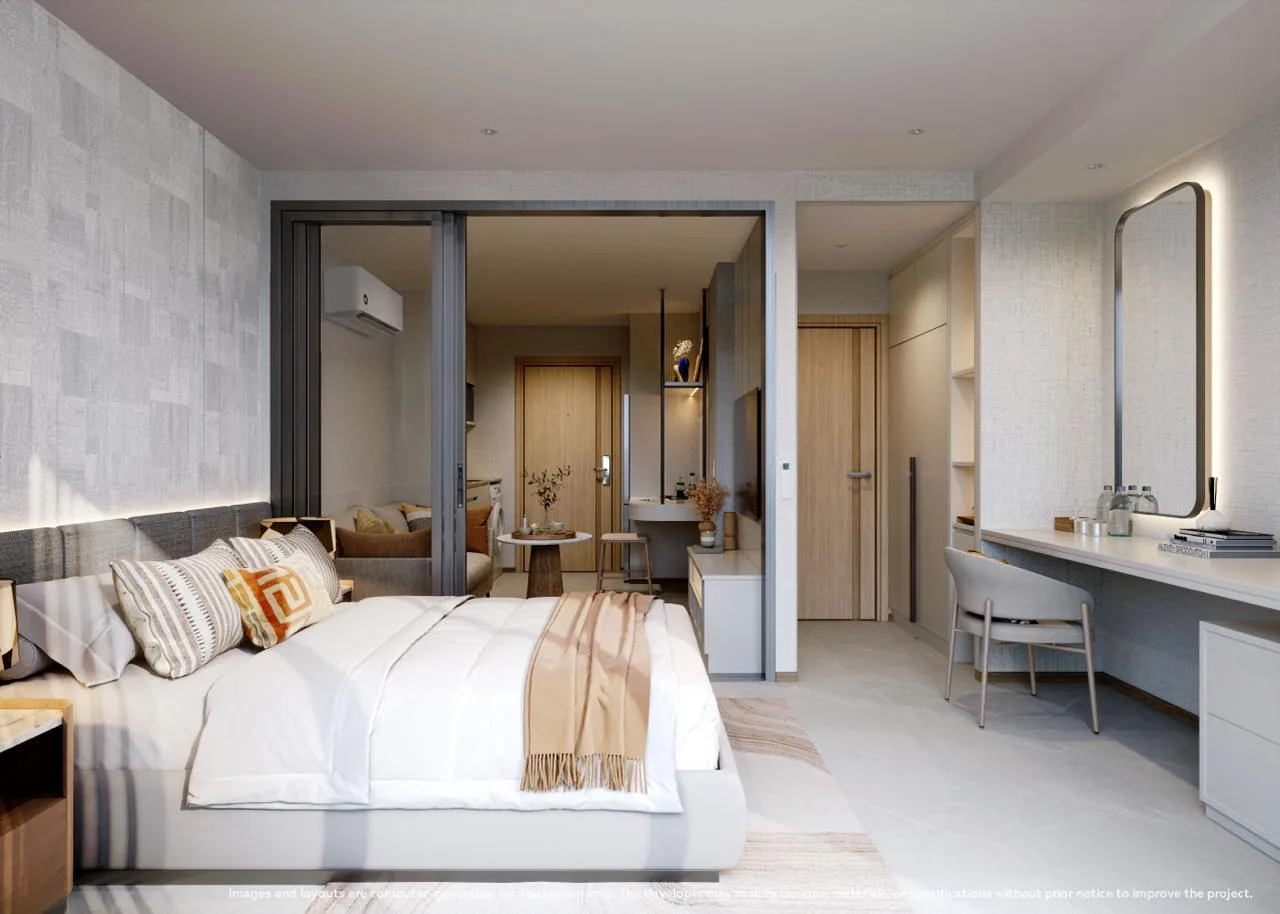 2-bedroom condo, 62 sqm
