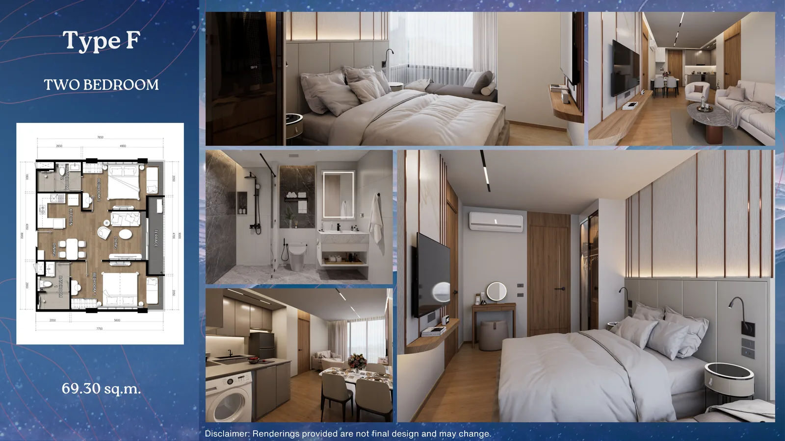 1-bedroom condo, 32 sqm