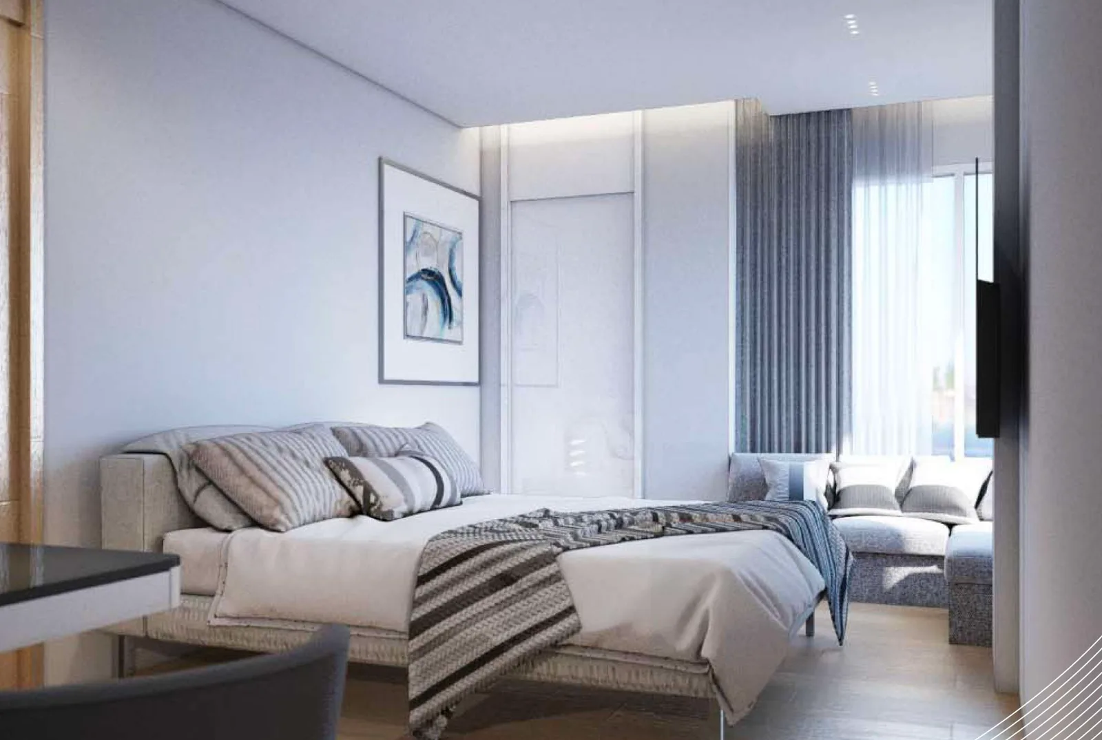 2-bedroom condo, 60 sqm