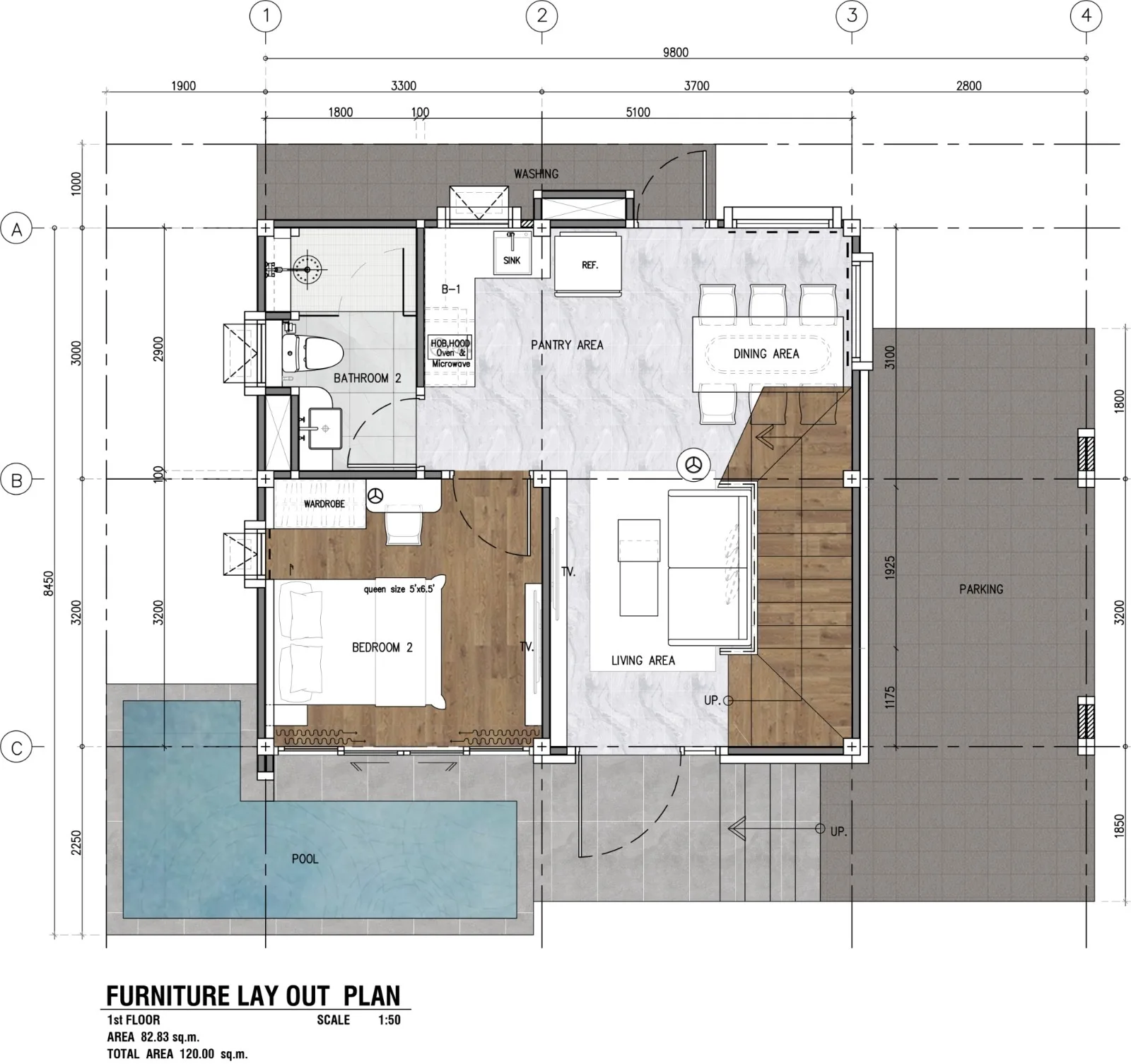 2-bedroom villa, 120 sqm