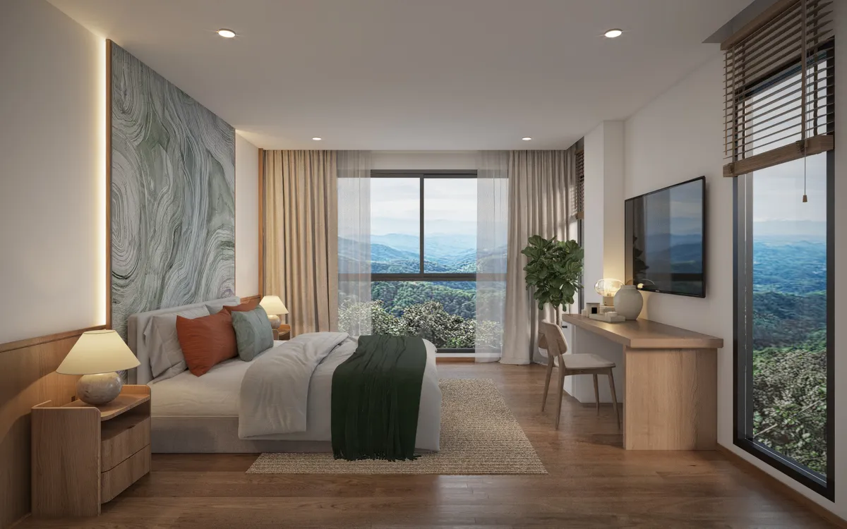 1-bedroom condo, 45 sqm