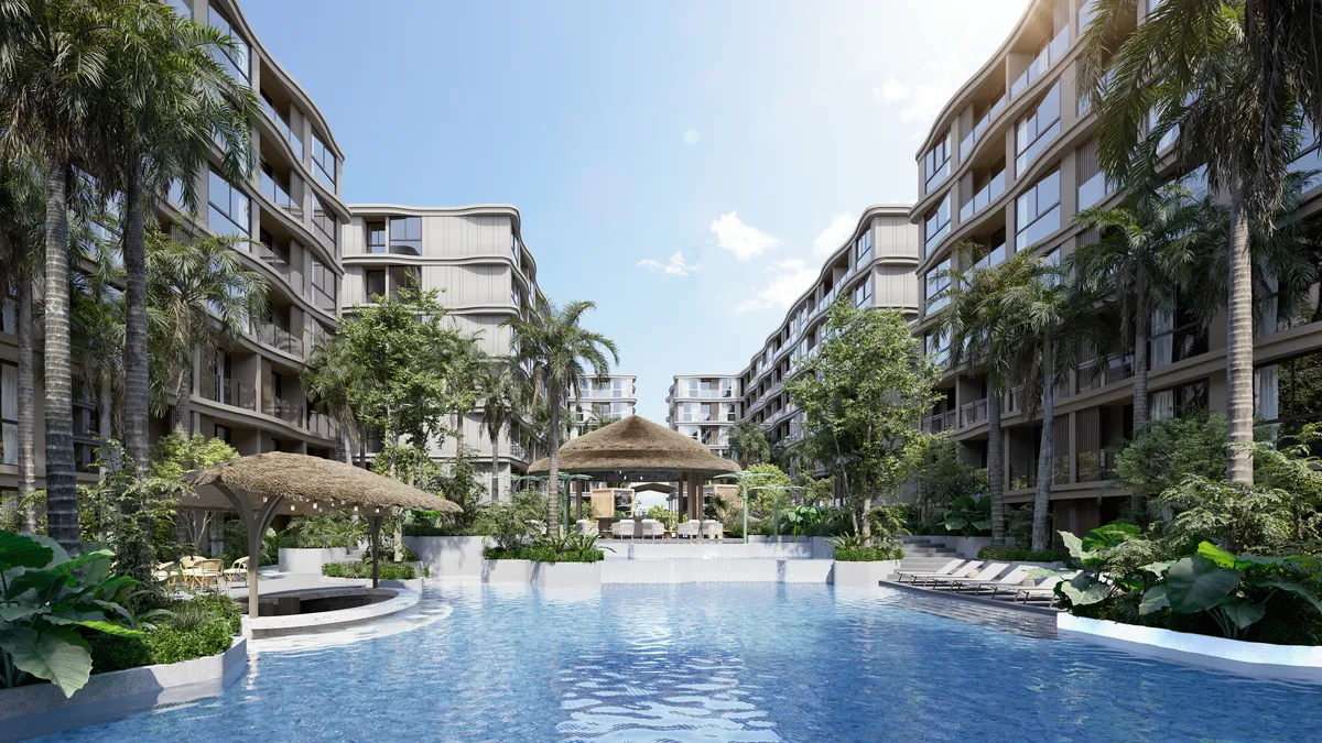 1-bedroom condo, 45 sqm