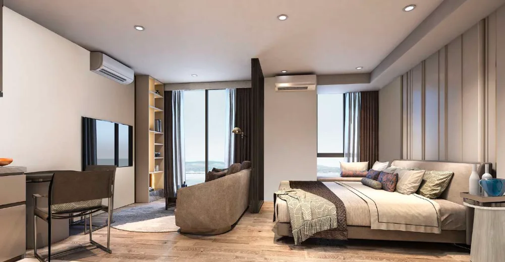 1-bedroom condo, 30 sqm