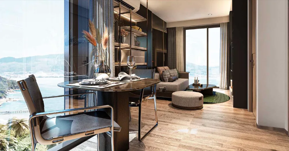 1-bedroom condo, 30 sqm