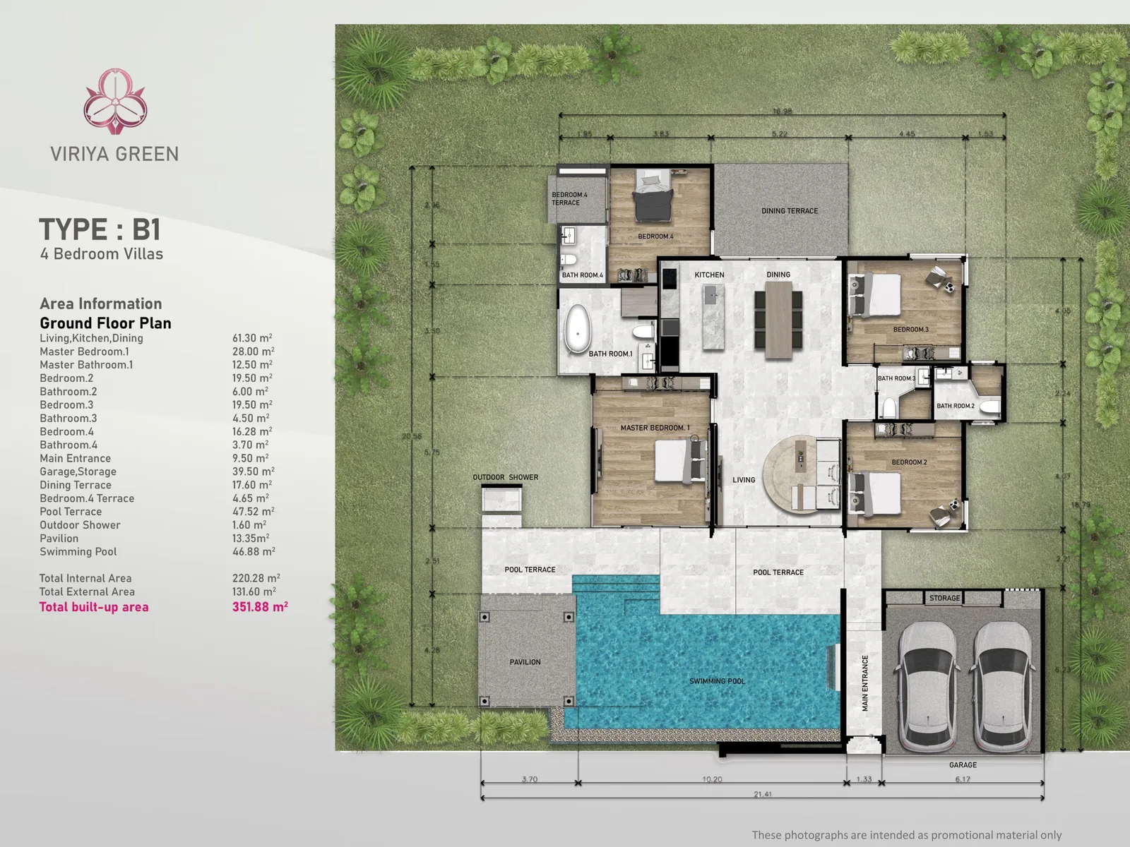 4-bedroom villa, 301 sqm