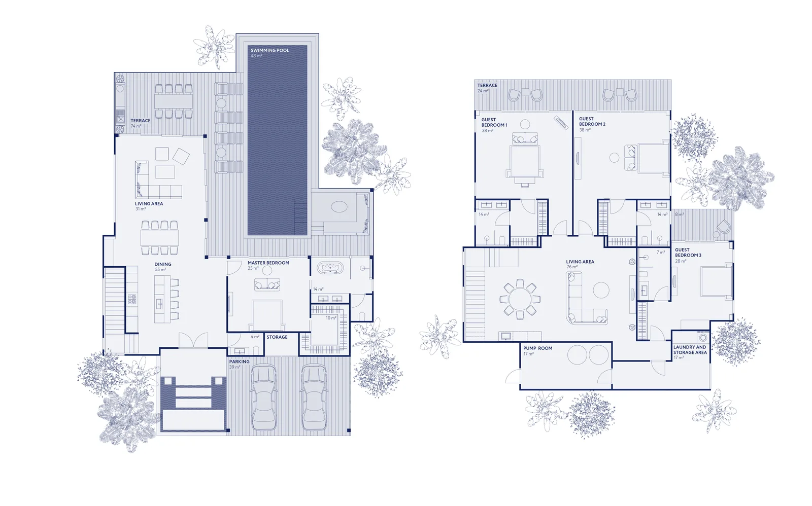 4-bedroom villa, 630 sqm