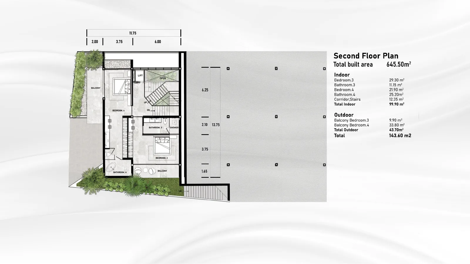 4-bedroom villa, 651 sqm