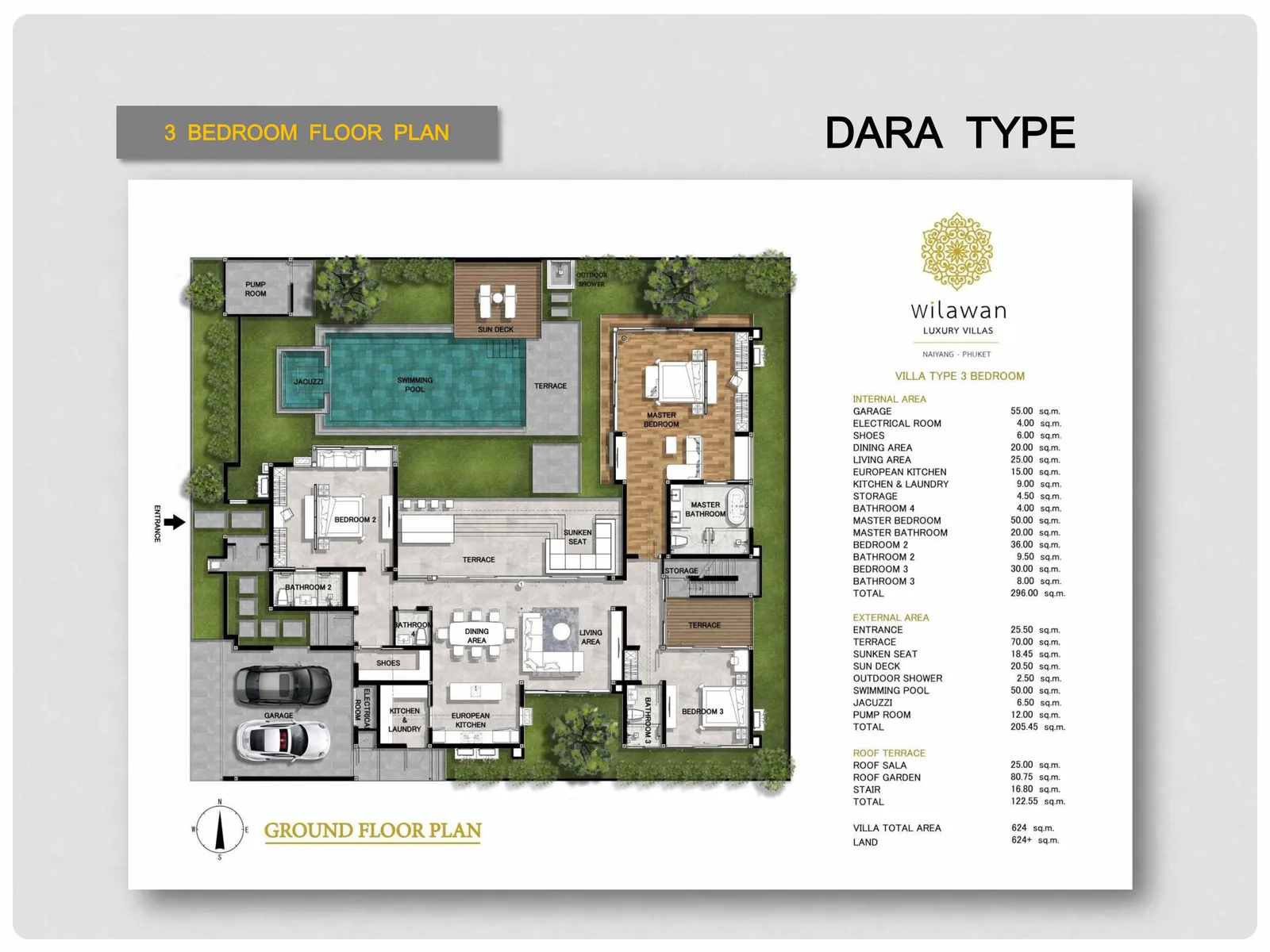 3-bedroom villa, 501 sqm