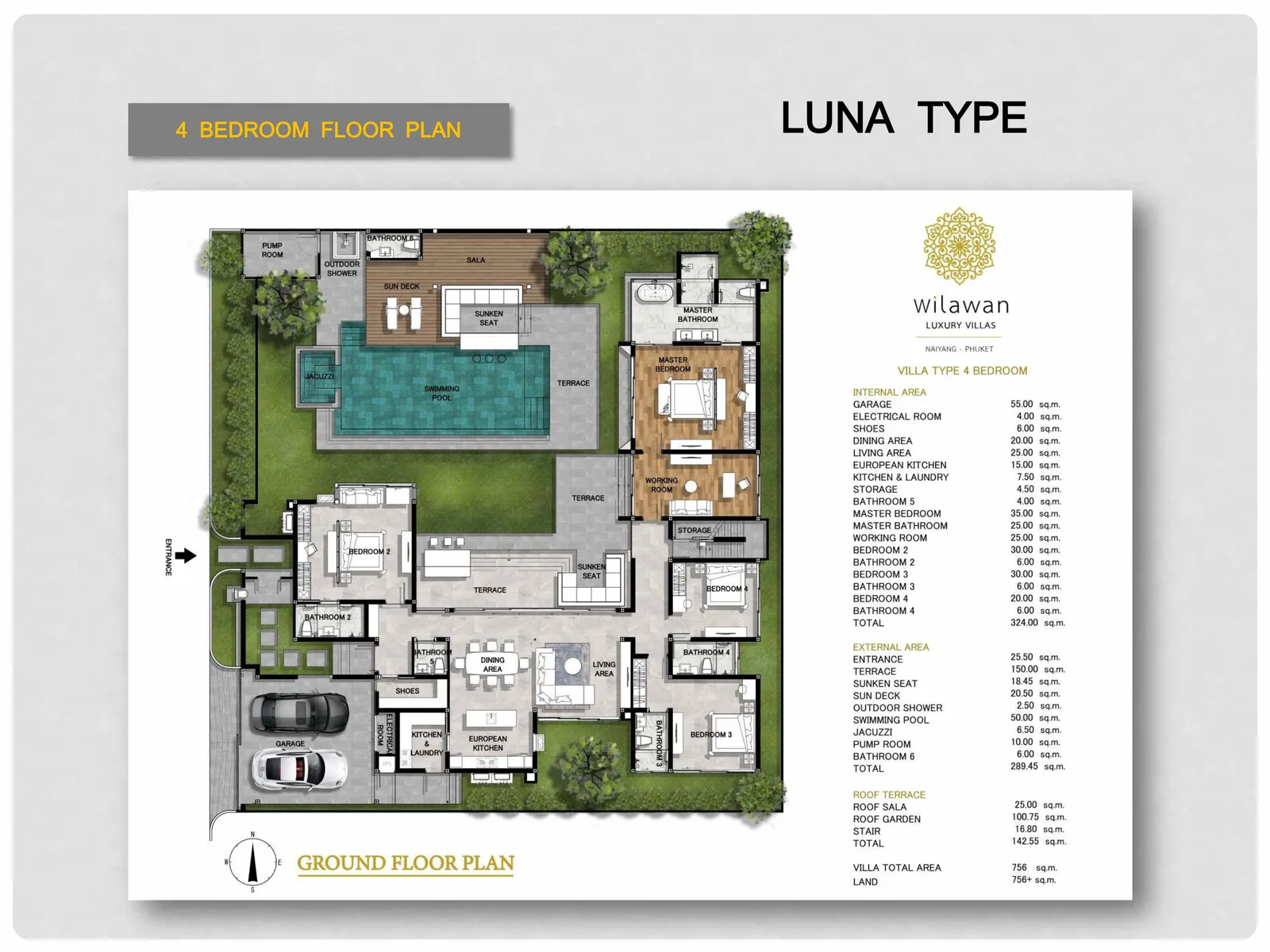 4-bedroom villa, 503 sqm